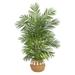 4 Areca Artificial Palm in Boho Chic Handmade Natural Cotton Woven Planter with Tassels