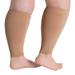 Aosijia Plus Size Calf Compression Sleeve for Women & Men Extra Wide Leg Support for Shin Splints Leg Pain Relief and Support Circulation Swelling Travel Work Sports and Daily Wear Beige S