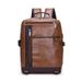 Quarryus Men Leather Backpack High-Capacity Business Travel Laptop School Bag PU Waterproof bag for men