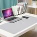 Naierhg Double-sided Waterproof Faux Leather Mouse Pad Desktop Mat Light Gray