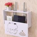 Sufanic No Drill Cable Router Storage Box Shelf Wall Hangings Bracket Cable Organizer