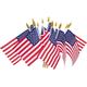WILLED Small American Flags on Stick 4th of July Outdoor Decor Small US Flags Mini American 4 x6 Flag Fourth of July American Flags for Outside Mini Flags for Outside Patriotic Holiday Yard Patio