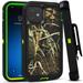 For Apple iPhone 11 Heavy Duty Military Grade Full Body Shockproof Dust-Proof Drop Proof Rugged Protective Cover w/Belt Clip Camouflage/Green