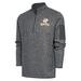 Men's Antigua Heather Charcoal Albuquerque Isotopes Fortune Quarter-Zip Pullover Jacket