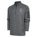 Men's Antigua Heather Charcoal Jersey Shore BlueClaws Fortune Quarter-Zip Pullover Jacket