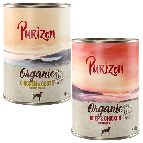 24x 400g Mixpaket Purizon Organic Hundefutter nass