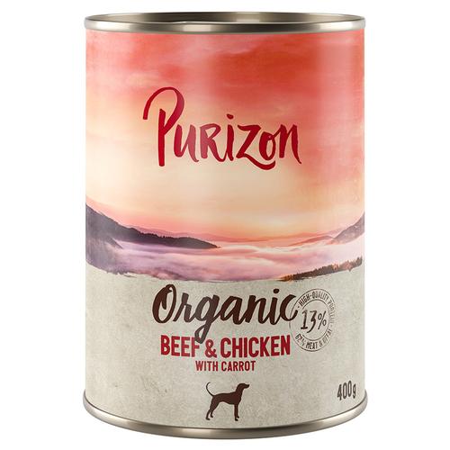 6x 400g Rind und Huhn mit Karotte Purizon Organic Hundefutter nass