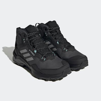 Wanderschuh ADIDAS TERREX "TERREX AX4 MID GORE-TEX", Gr. 38,5, schwarz (core schwarz, grau three, mint ton), Synthetik, 