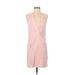 J.Crew Casual Dress - Shift Plunge Sleeveless: Pink Print Dresses - Women's Size X-Small