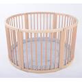 Wooden Round PLAYPEN Atlas UNO Grey Dots from MJmark Sale Sale Very Large Solid Wood PLAYPEN Play Pen