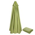 WIVAYE Replacement Parasol Cover, 10ft/6 Arms Polyester Fabric Waterproof Patio Umbrella Parasol Cover, Garden Parasol Canopy Cover Garden Shade Cover for Patio(Canopy Only) (Green, 10ft/6 Arms)