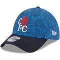 Men's New Era Blue/Navy Chelsea Retro All Over Print 39THIRTY Flex Hat