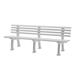 PROREGAL Gartenbank Antigua | 4-Sitzer | Weiß | HxBxT 74x200x54cm | UV-beständiger Kunststoff | Parkbank Sitzbank Gartenbänke Balkon Terrasse