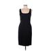 David Meister Cocktail Dress - Party Square Sleeveless: Black Solid Dresses - Women's Size 6