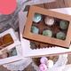 50 Clear Window Cupcake Favor Box & Holder | Wedding Birthday Party Baby Shower Christmas Gift Muffin Dessert Tart Packaging