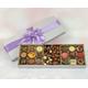 Chocolate Tasting Box Bursting With Flavour. A Sparkling Silver 18 Assorted Chocolates Coated Honeycomb & Raisins