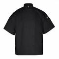 Chef Revival J005BK-5X Knife & Steel Poly Cotton Blend Chef Jacket, Short Sleeve, 5X, Black