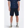 Shorts ONLY & SONS "ONSLINUS 0007 COT LIN SHORTS NOOS", Herren, Gr. M, N-Gr, blau (schwarz navy), Web, Obermaterial: 75% Baumwolle, 25% Leinen, unifarben, modisch, loose fit kniefrei, Hosen
