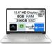 2021 Newest HP 15.6 HD Laptop Notebook Computer Intel 10th Gen Dual-Core i3-1005G1(Up to 3.4GHz) 8GB DDR4 RAM 256GB PCIe SSD Webcam Bluetooth Wi-Fi HDMI Type-C Windows 10 S+AllyFlex MP