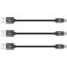 Cellet (3-Pack) 4 inch USB Cables Compatible with Motorola Razr+ Plus 2023 - Mini Short Fast Charging Sync USB-C to USB-A (Type-C to Type-A) Cables for Motorola Razr+ Plus 2023 - 4 inches