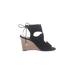 Aquazzura Wedges: Black Shoes - Women's Size 41