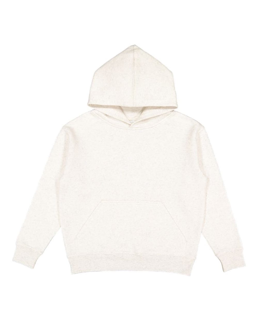 LAT 2296 Youth Fleece Hoodie Sweatshirt in Natural Heather size XS LA2296