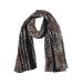 Scarf: Brown Animal Print Accessories - Print Wash