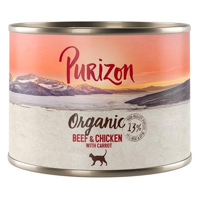 12x 200g Rind und Huhn mit Karotte Purizon Organic Katzenfutter nass