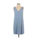 Gap Casual Dress - Shift: Blue Solid Dresses - Women's Size X-Small