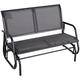 Outsunny 2-Person Outdoor Glider Bench Patio 2 Seater Swing Gliding Chair Loveseat w/Power Coated Steel Frame for Backyard Garden Porch, Grey