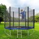 LTGB 8FT Trampoline with Safety Enclosure Net, Spring Pad, Ladder, Jumping Sheet, Safety Enclosure Nets, Ladder and Anchor Kit, Outdoor Trampoline for Kids, Adults