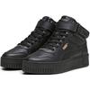 Sneaker PUMA "CARINA STREET MID", Gr. 38, rosa (puma schwarz, puma schwarz, rose gold), Leder, unifarben, sportlich, Schuhe