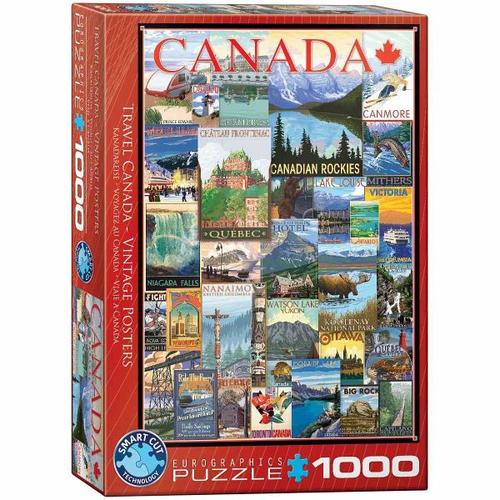 Eurographics 6000-0778 - Reise Kanada Vintage Poster, Puzzle, 1.000 Teile - Eurographics