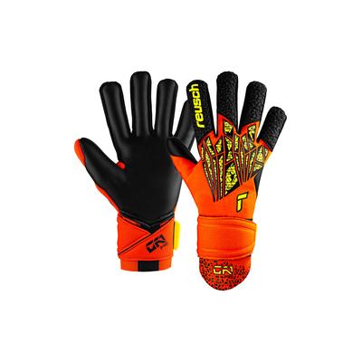 Torwarthandschuhe REUSCH "Reusch GK1 Pro" Gr. 8, orange (orange, gelb) Damen Handschuhe Sporthandschuhe