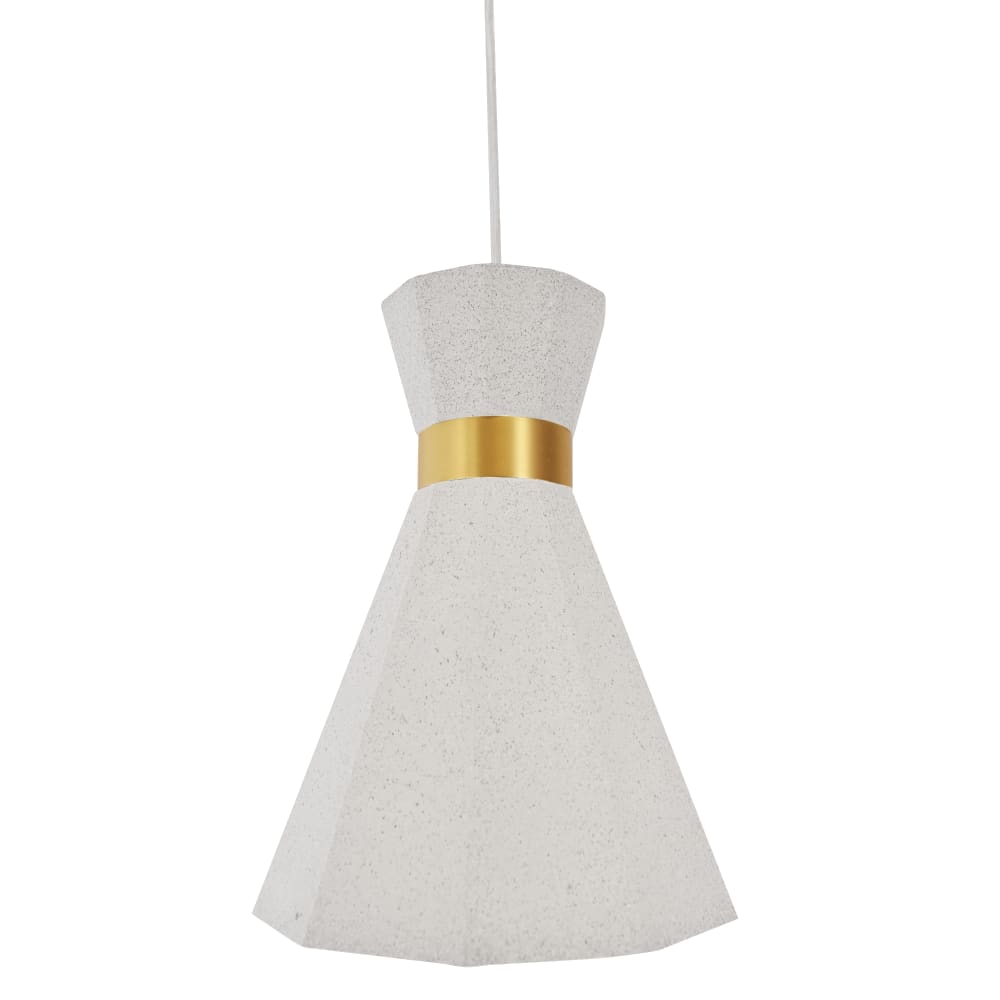 Suspension en béton avec bande dorée