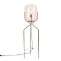 Lampadaire en verre rose