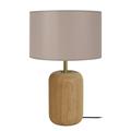 Lampe a poser bois naturel et taupe