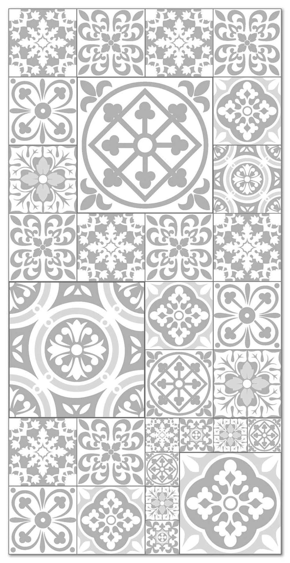 Tapis vinyle carreaux ciments talavera gris 200x250cm