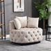 40.6" Classical Barrel Chair for living room / Leisure Sofa Chair, Armless Sofa, Tufted Deep Cushions Sofa with 1 Pillow