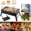 FOCUSSEXY Folding Portable BBQ Barbecue Grill Charcoal Outdoor Camping Patio Stove Cooker for Outdoor Cooking Camping Hiking Picnics