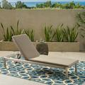 Christopher Knight Home Cape Coral Outdoor Mesh and Aluminum Chaise Lounge with Cushion by