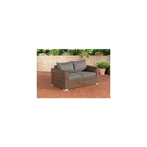 CLP 2er-Sofa Bilbao / Madeira Eisengrau braun-meliert