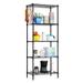 DFITO Changeable Assembly Floor Standing Carbon Steel Storage Rack Kitchen Organizer Shelf Shelf Floor Storage Rack Black