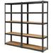 Gymax 2PCS 72 Metal 5-Tier Garage Storage Rack Shelf Adjustable Freestanding Black