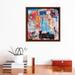 East Urban Home Basquiat Style II by PinkPankPunk - Graphic Art Print Canvas, Wood in Blue/Pink/Red | 18 H x 18 W x 1.5 D in | Wayfair
