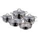 SOFRAM Bordeaux 18/10 Stainless Steel Cookware Set Stainless Steel in Black | 8.2 W in | Wayfair 225638