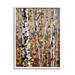 Stupell Industries Autumn Birch Trees Abstract Leaves Framed On by Jen Seeley Painting in Black/Brown/Yellow | 11 H x 14 W x 1.5 D in | Wayfair