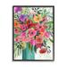 Stupell Industries Bold Red & Pink Mixed Bouquet Framed On Wood by Suzanne Allard Painting Wood in Brown/Red | 14 H x 11 W x 1.5 D in | Wayfair