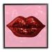 Stupell Industries Bold Pink & Red Lips Disco Pattern On Wood by Lil' Rue Graphic Art Wood in Brown/Pink | 12 H x 12 W x 1.5 D in | Wayfair