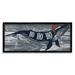 Stupell Industries Ho Ho Ho Christmas Santa Whale Framed On Wood by Ziwei Li Graphic Art Wood in Brown/Gray | 10 H x 24 W x 1.5 D in | Wayfair